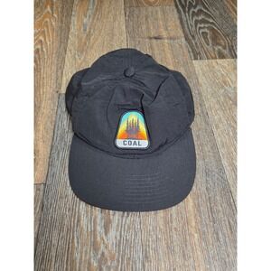 Coal Headwear Black Nylon Snapback Hat Forest Sunset Patch 5 Panel Cap OSFM